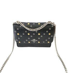 Coach CCE10 Mini Klare Rivets Crossbody Small Pebbled Leather Handbag Black Mult